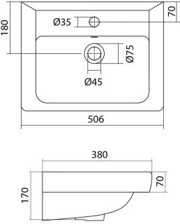 Мебельная раковина Santek Тигода 1WH302128 50см белый